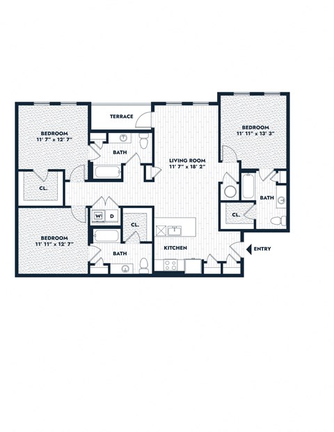 the floor plan of the second level of our apartment building